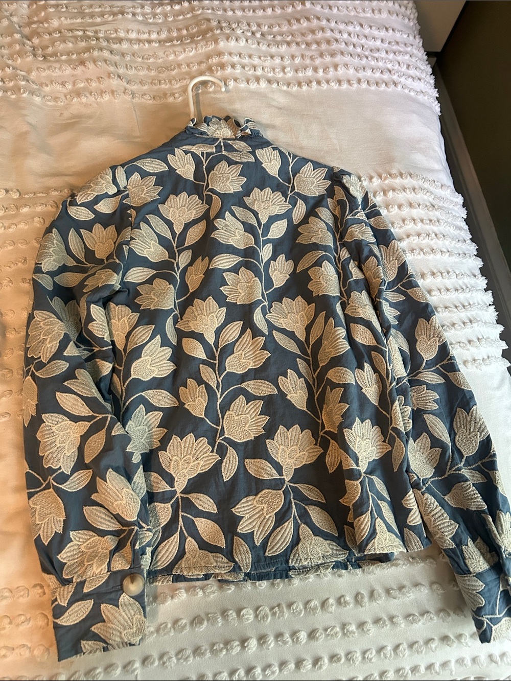 Sezane Ambre Ecru Blue Floral Blouse EU 34, US 2 - Picture 4 of 4